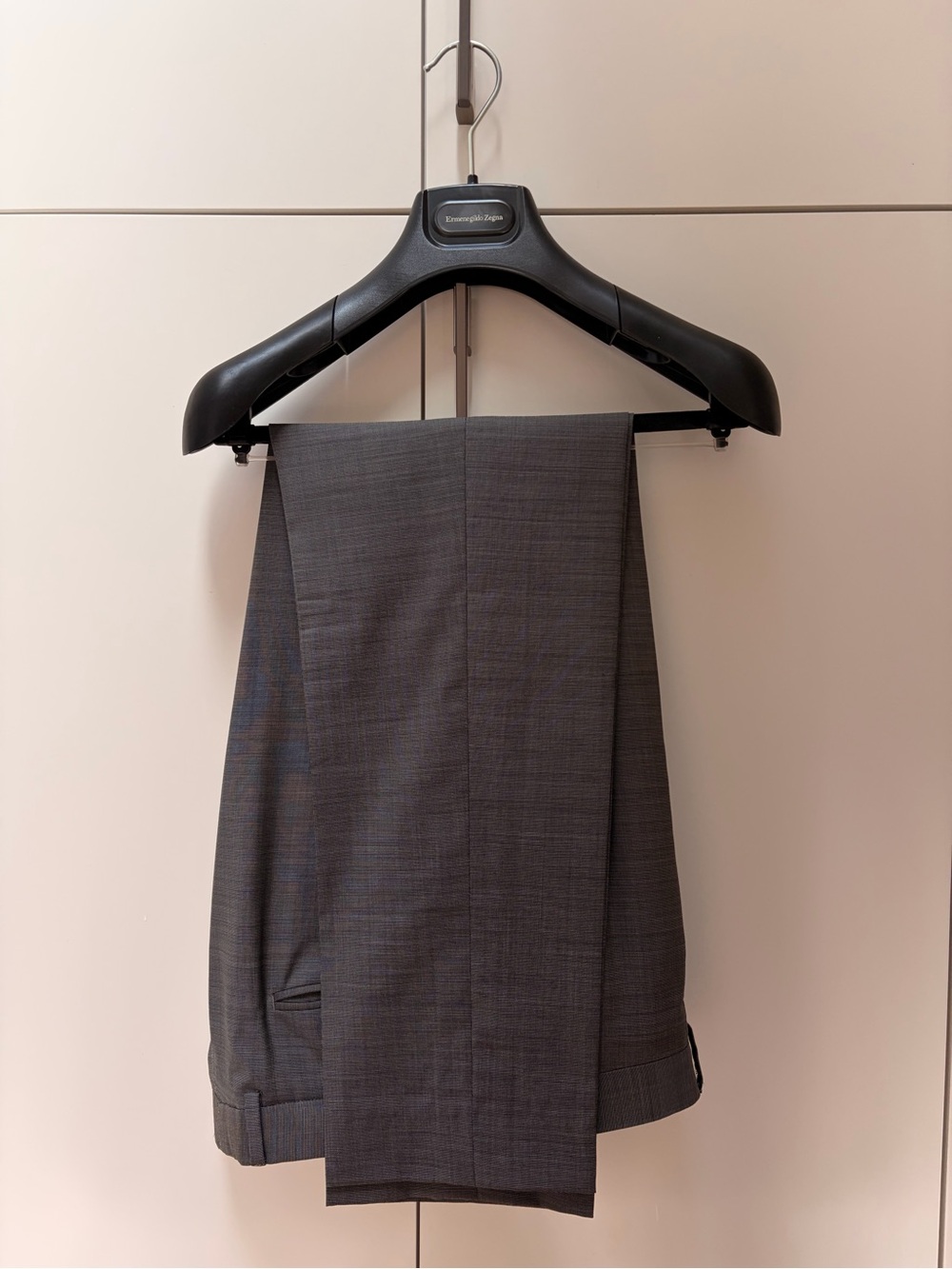 Ermenegildo Zegna Charcoal Gray Dress Trousers